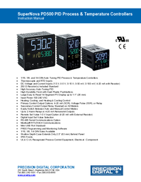Thumbnail of document Manual - PD500 SuperNova PID Process & Temp Controllers